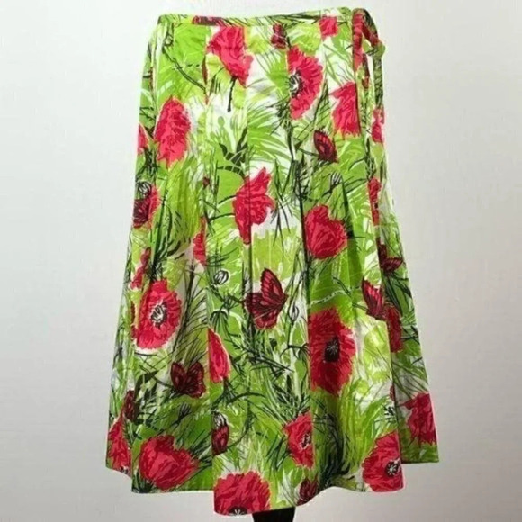 Talbots womens skirt size 8 multicolored floral - Picture 1 of 7